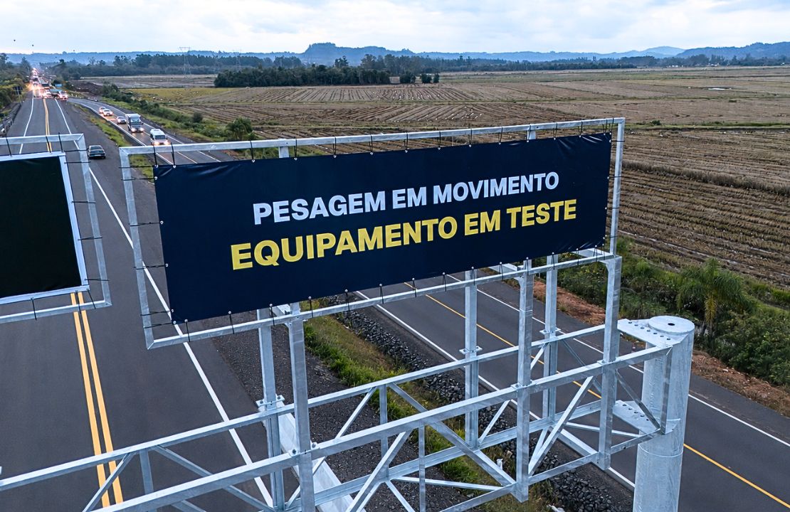 Balança de Pesagem em Movimento começa a ser testada na RSC-287, em Venâncio Aires.